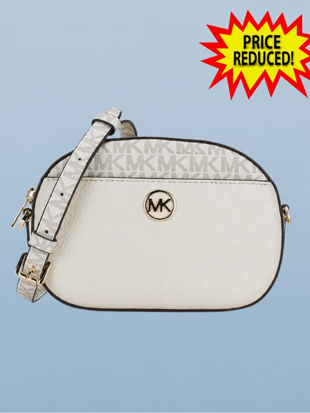 🆕 - Michael Kors-Jet Set Glam Front Pocket Crossbody Leather Bag.
